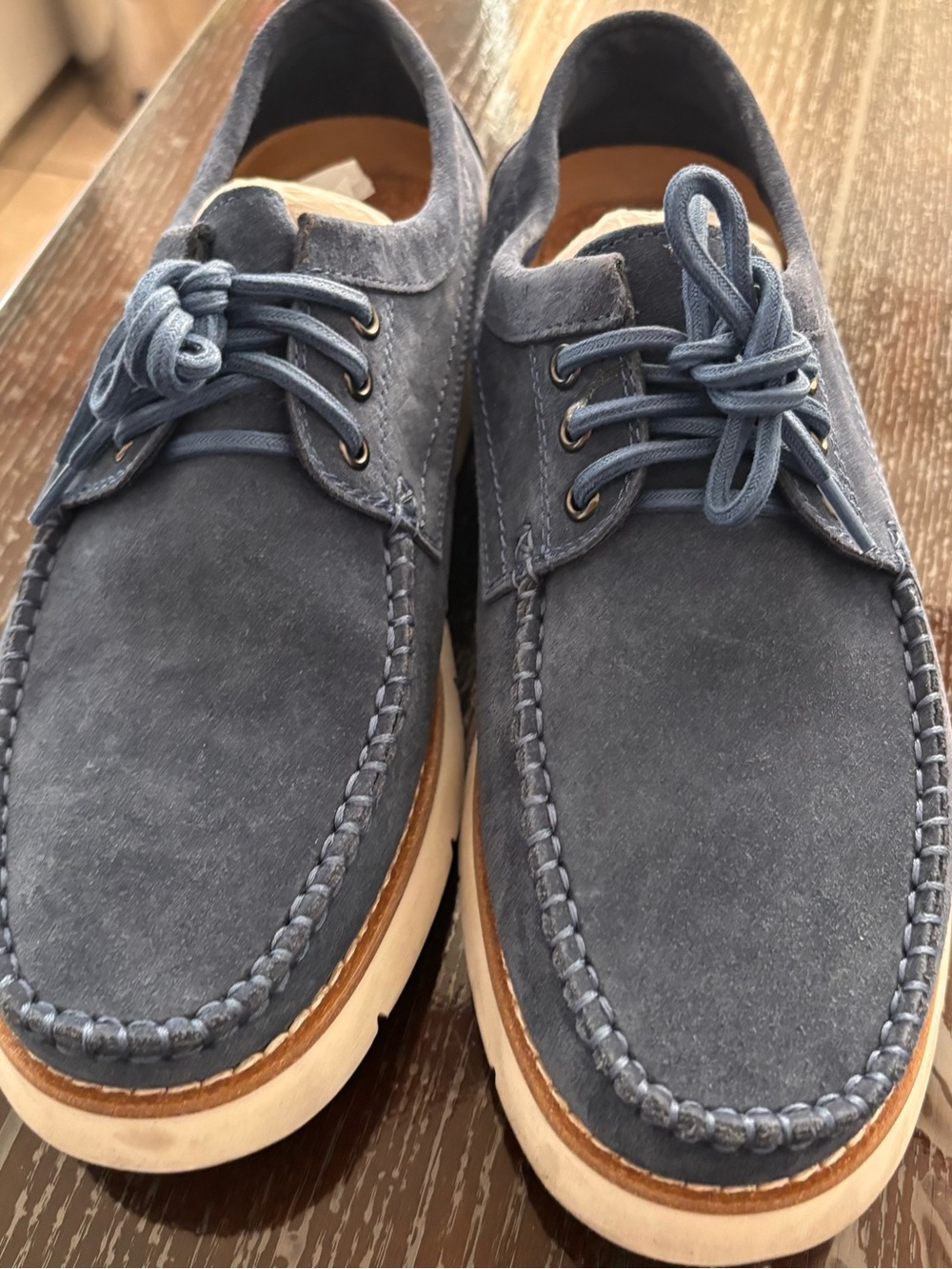 Steve Madden Men's Suede Boat Shoes in Navy